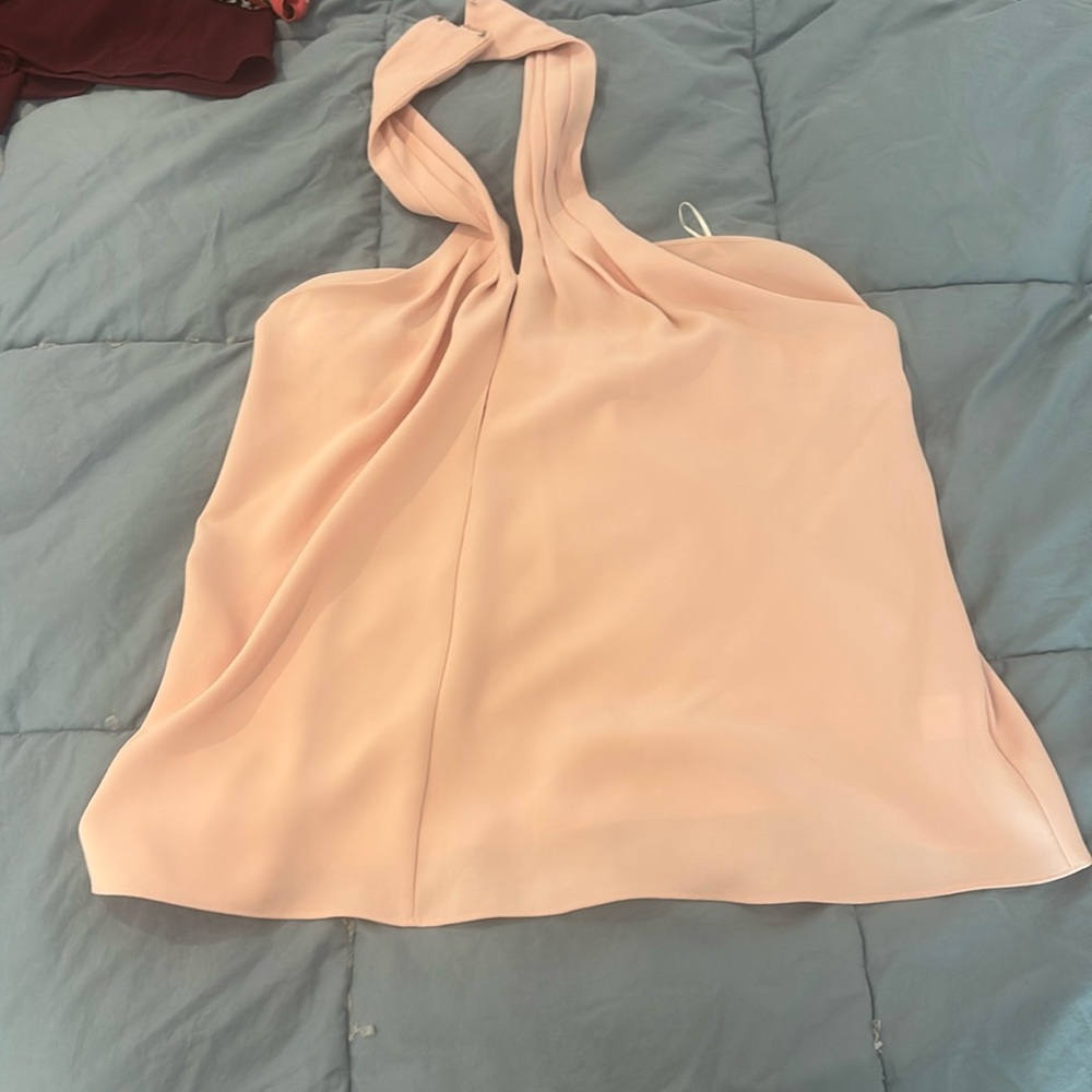 Pink halter top.
